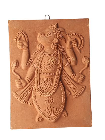 Handmade Lord Vishnu Dash Avtar Wall Hanging in Terracotta