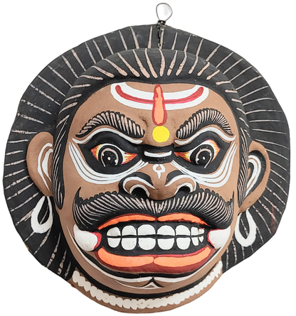 Paper Wall Hanging Mask (22 x 21 cm, Multicolour) Chhau Mask Puruliya West Bengal,