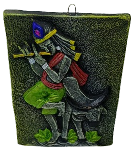 Divine Terracotta Radha Krishna Wall Hanging - Handcrafted Indian Art by Mukherjee Handicrafts