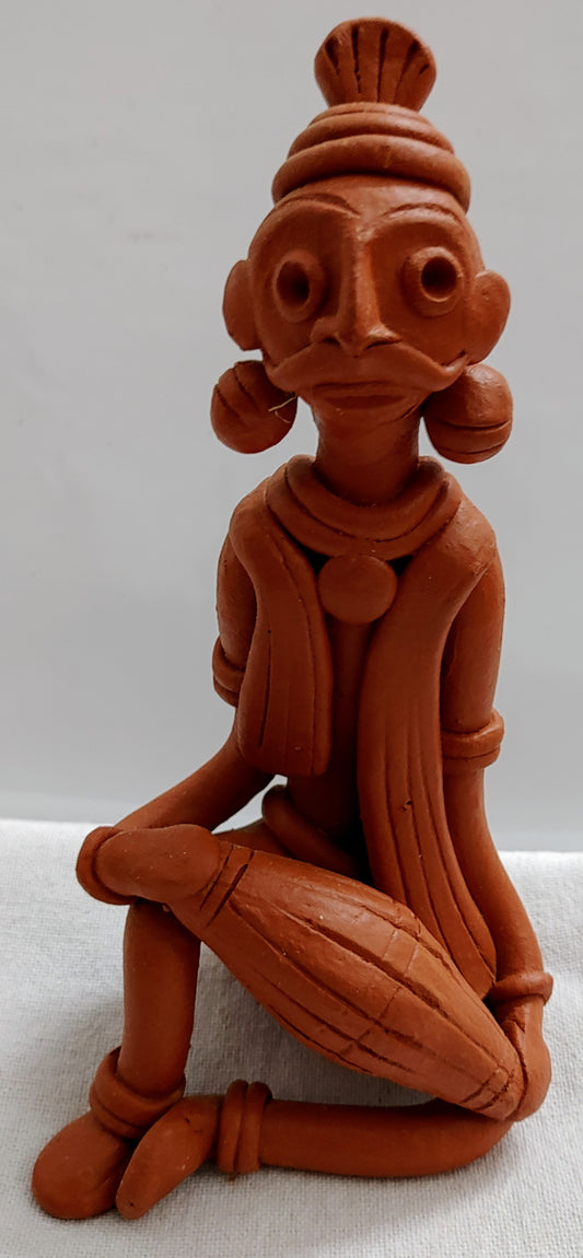 Terracotta Clay Showpiece for Home Decoration (Medium, Brown)