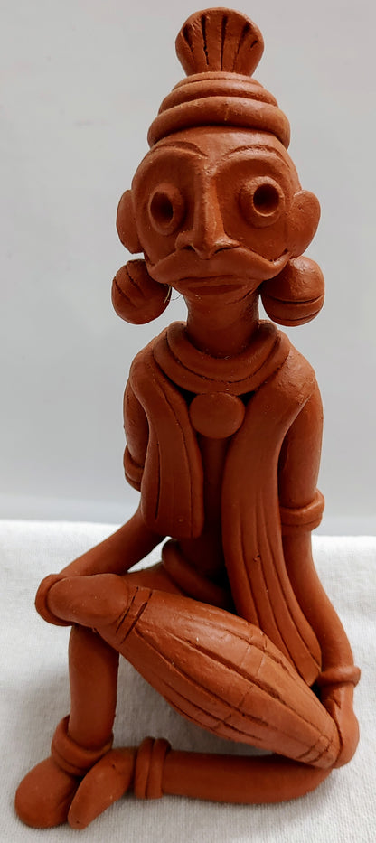 Terracotta Clay Showpiece for Home Decoration (Medium, Brown)