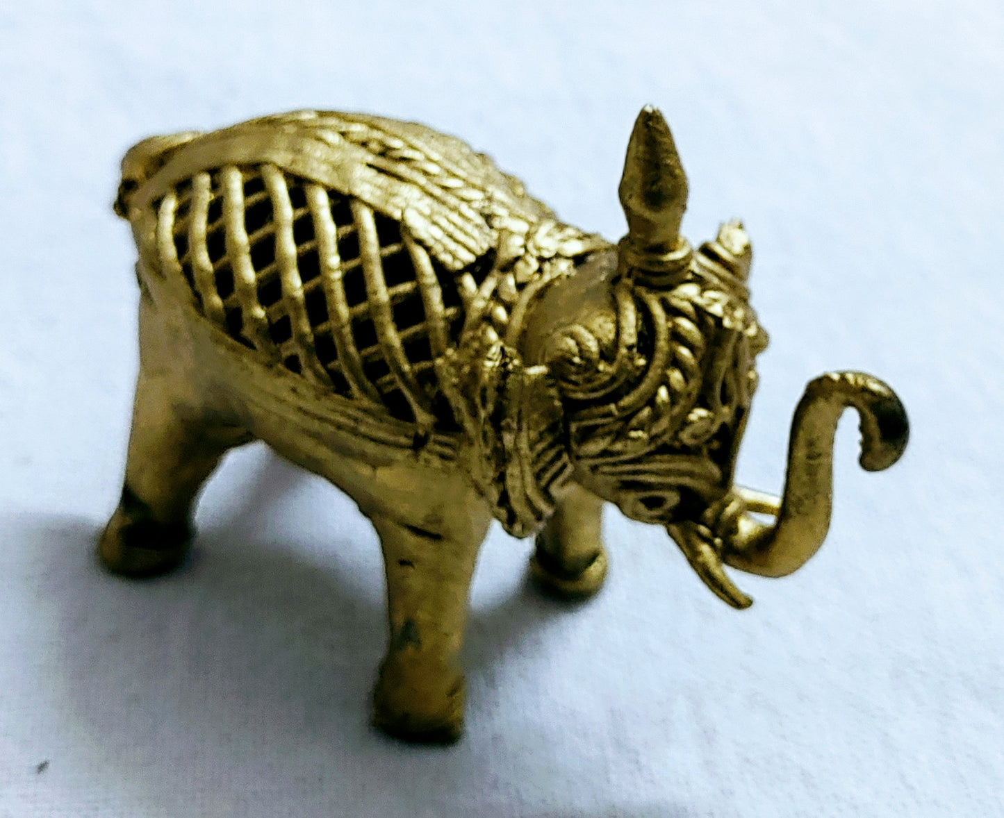 Brass Dhokra Elephant Home Decor I Interior I Handcrafted I Handmade I Artwork (Small)