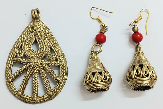 Dokra Dhokra Ethnic Collection of Brass Dokra Pendant Jewellery for Women,