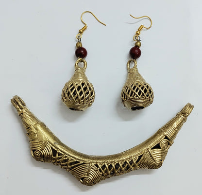 Dokra Dhokra Ethnic Collection of Brass Dokra Pendant Jewellery for Women/