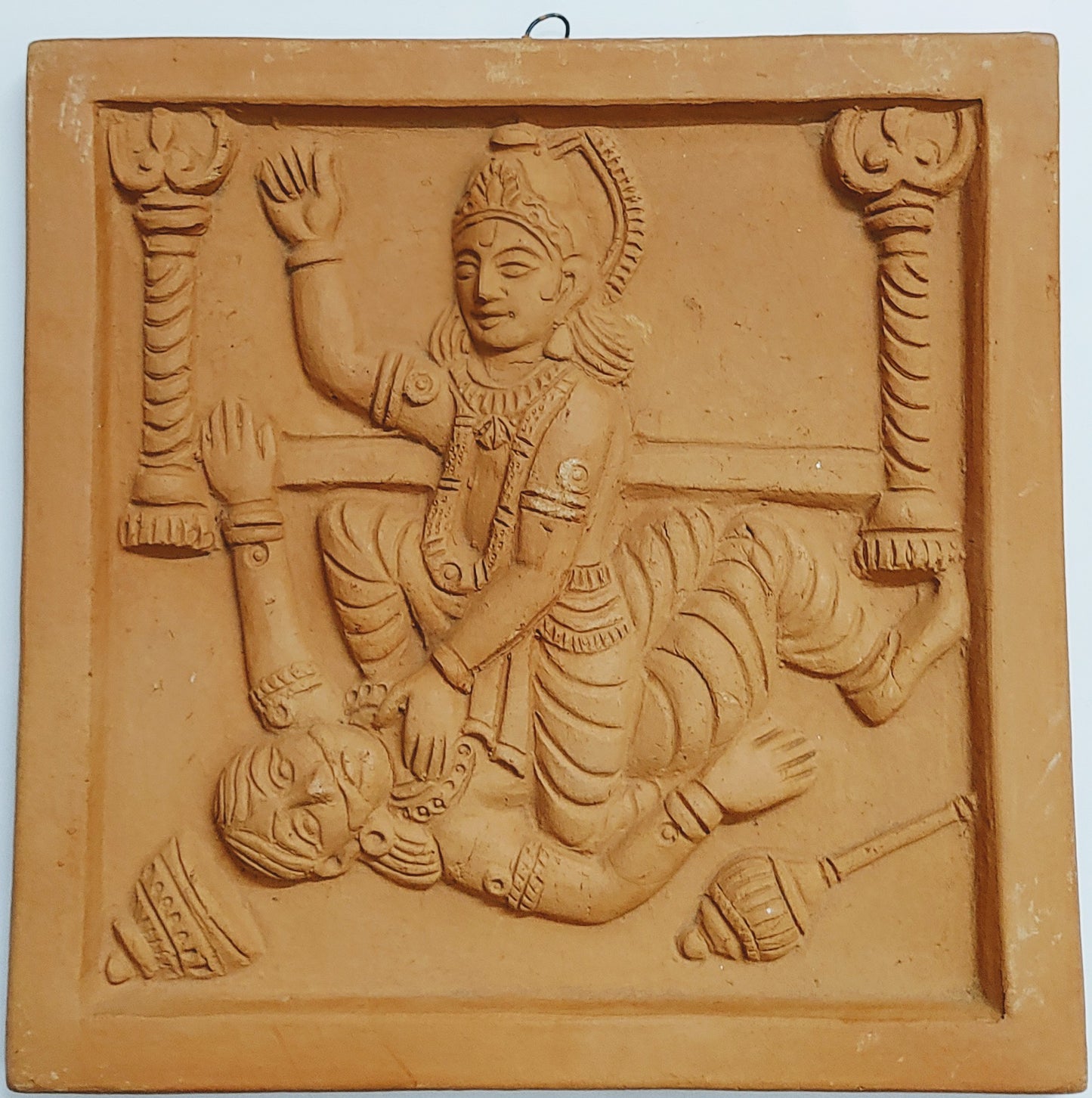 Terracotta Wall Hanging Showpiece for Home Décor Krishna Kansha Badh