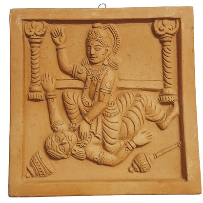 Terracotta Wall Hanging Showpiece for Home Décor Krishna Kansha Badh