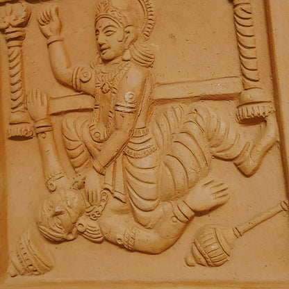 Terracotta Wall Hanging Showpiece for Home Décor Krishna Kansha Badh