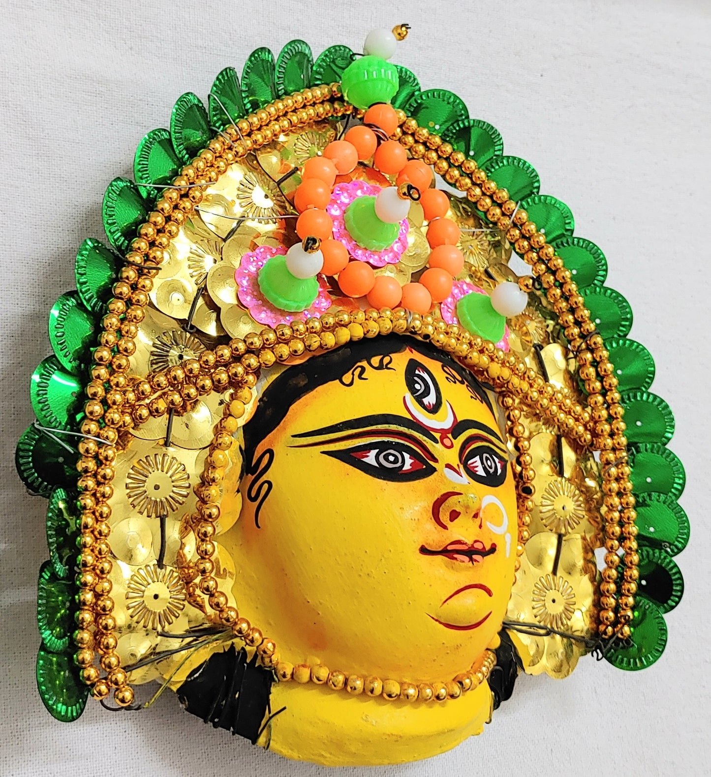 Devi Durga Chhau Mask – Design | Handmade Product | Decorative Showpiece & Wall Hanging.,