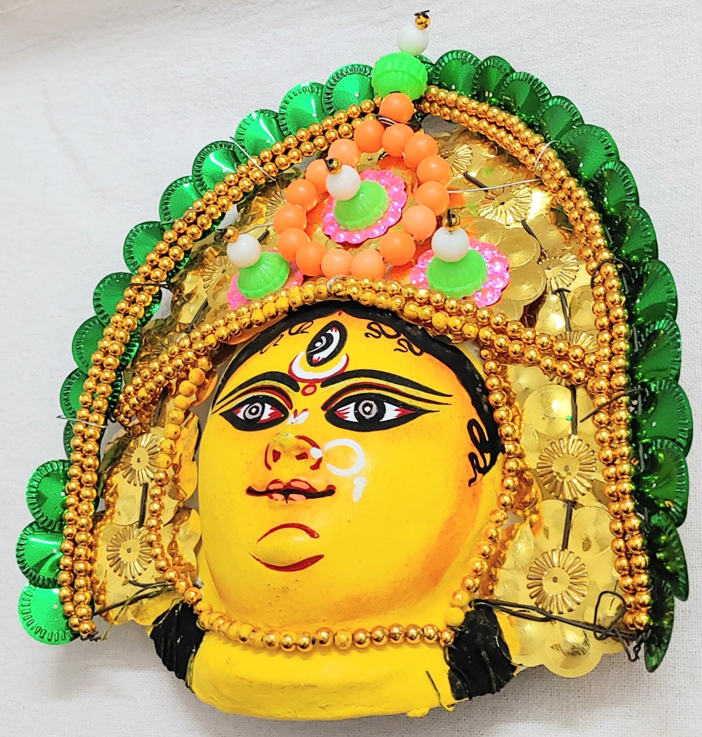 Devi Durga Chhau Mask – Design | Handmade Product | Decorative Showpiece & Wall Hanging.,