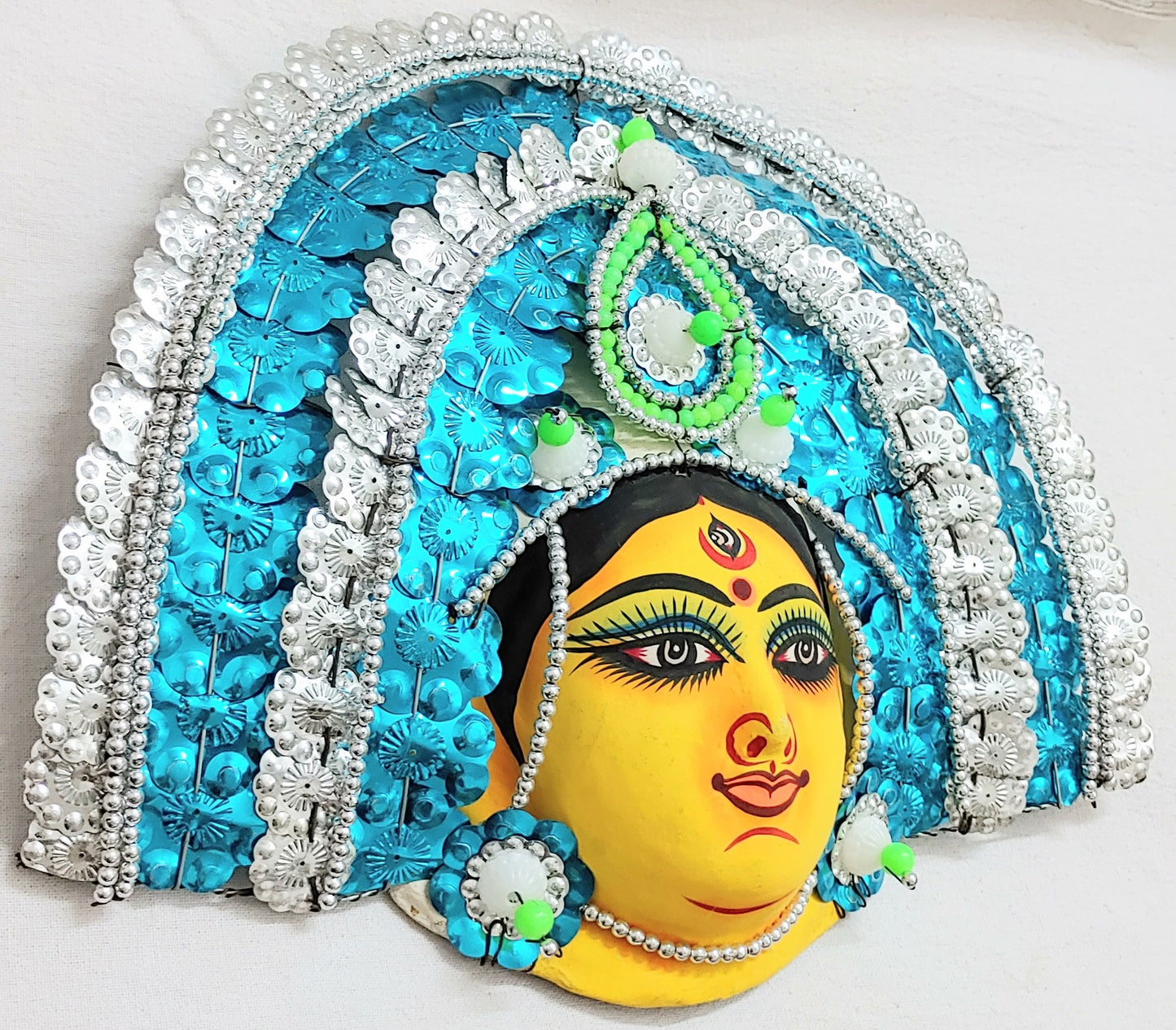 Mukherjee Handicrafts| Devi Durga Chhau Mask – Design | Handmade Product | Decorative Showpiece & Wall Hanging, Large