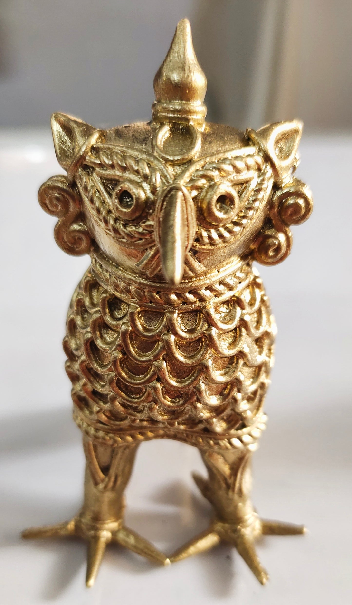 Brass Dhokra Owl Bird Home Decor I Interior I Handcrafted I Handmade I Artwork (Medium)