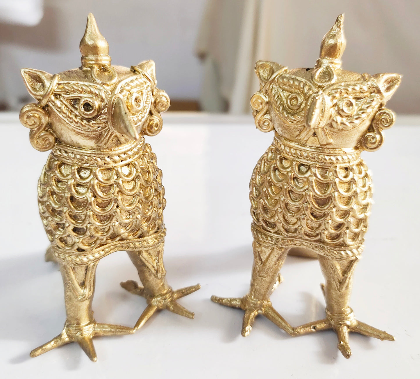 Brass Dhokra Owl Bird Home Decor I Interior I Handcrafted I Handmade I Artwork (Medium)