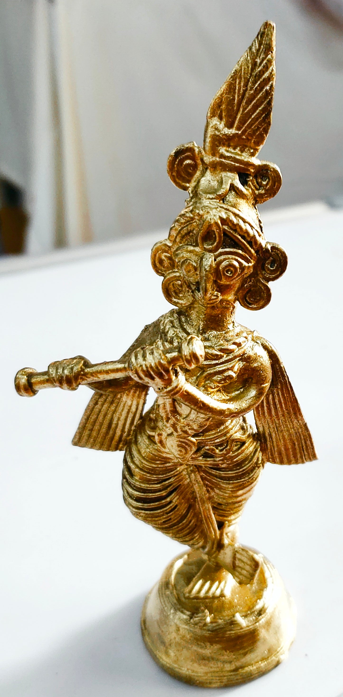 Brass Dokra Shree Krishna Govinda Figurine (Medium)