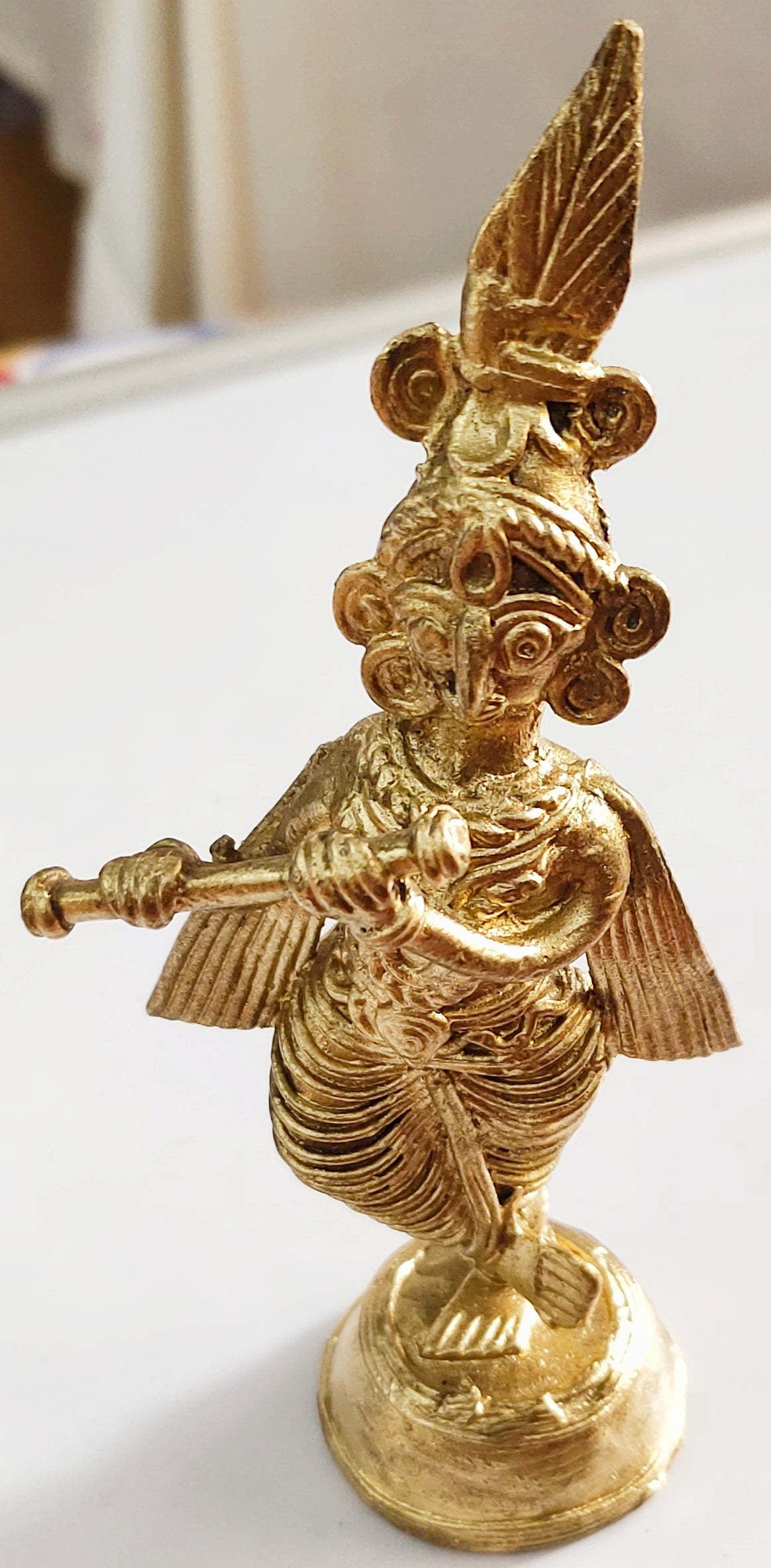 Brass Dokra Shree Krishna Govinda Figurine (Medium)