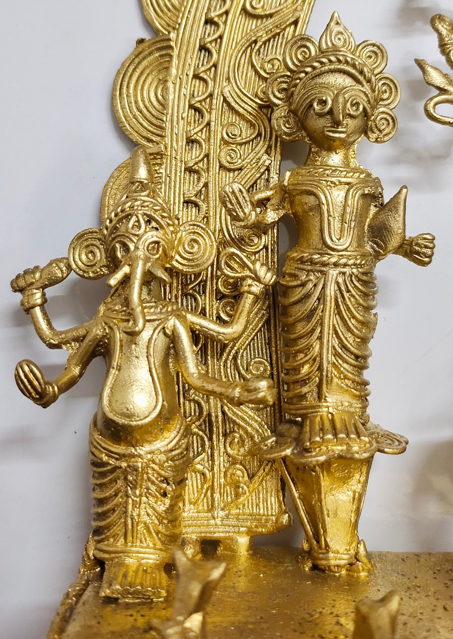 Dhokra Ma Durga Showpiece I Home Decor I Interior I Handcrafted I Artwork (Gold, Big)(Brass, Pack Of 1)