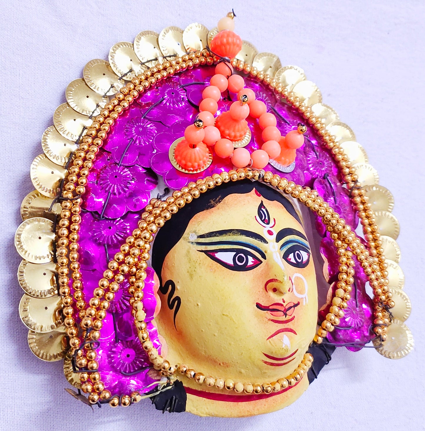 Devi Durga Chhau Mask – Design | Handmade Product | Decorative Showpiece & Wall Hanging,