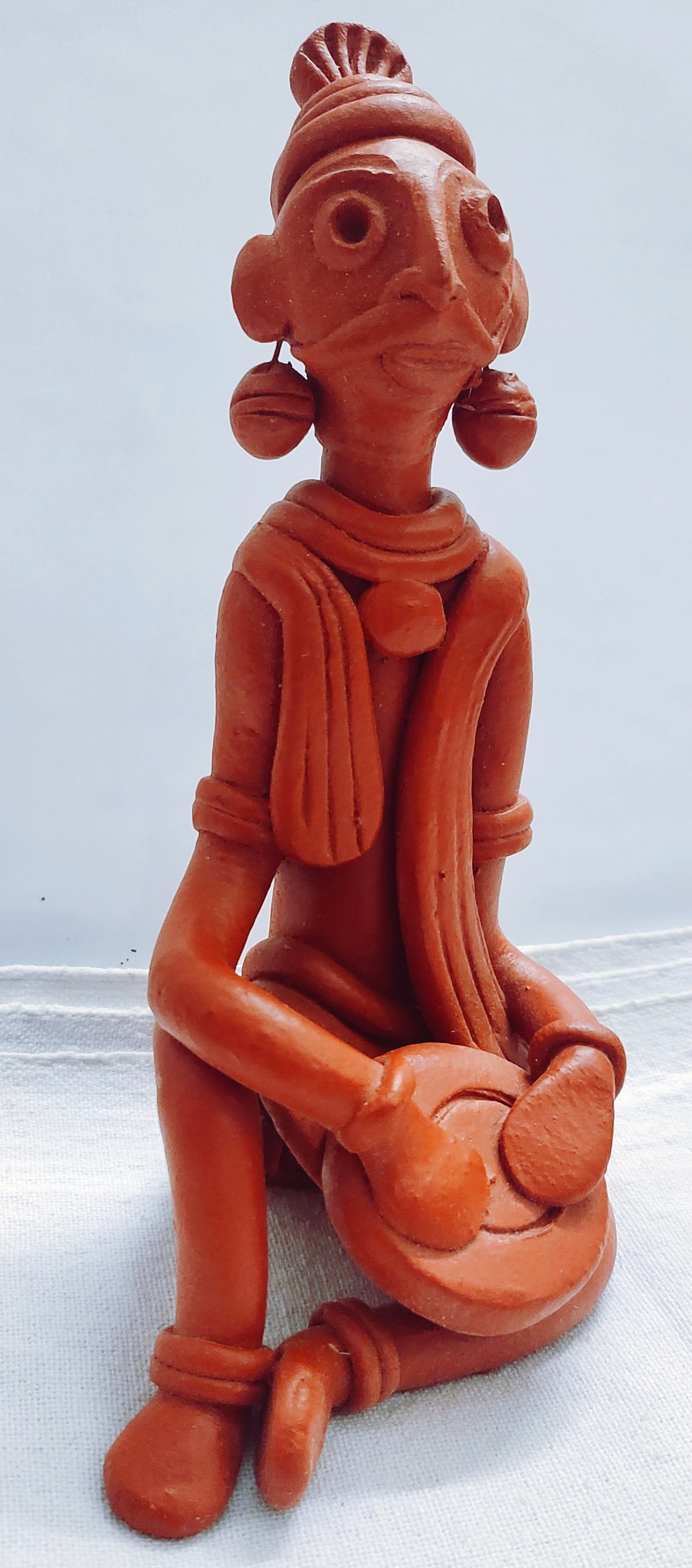 Terracotta Adivashi Showpiece for Home Decoration,