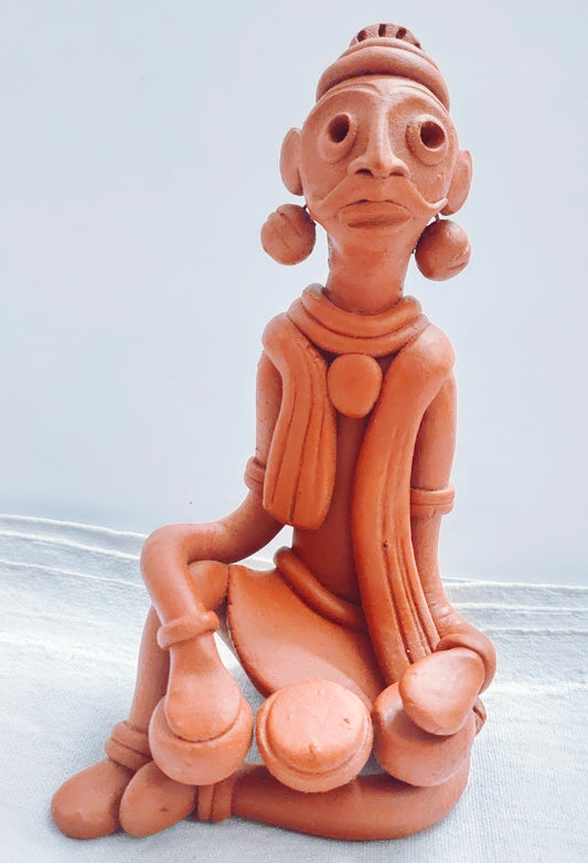 Terracotta Adivashi Showpiece for Home Decoration.,