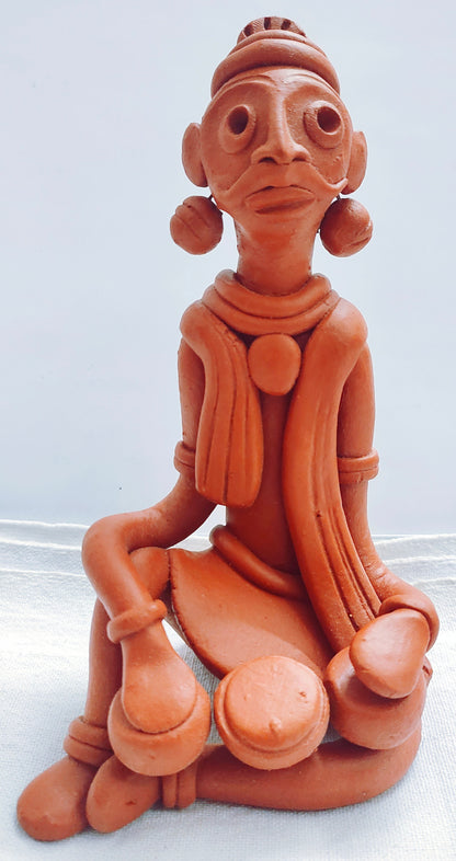 Terracotta Adivashi Showpiece for Home Decoration.,