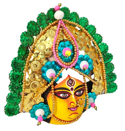 Mukherjee Handicrafts| Devi Durga Chhau Mask – Design | Handmade Durga Ma, | Decorative Showpiece & Wall Hanging,