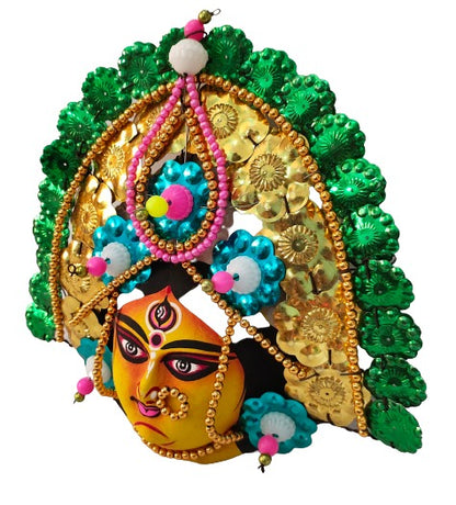 Mukherjee Handicrafts| Devi Durga Chhau Mask – Design | Handmade Durga Ma, | Decorative Showpiece & Wall Hanging,