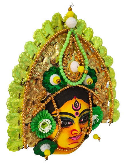 Mukherjee Handicrafts| Devi Durga Chhau Mask – Design | Handmade Durga Ma. | Decorative Showpiece & Wall Hanging,