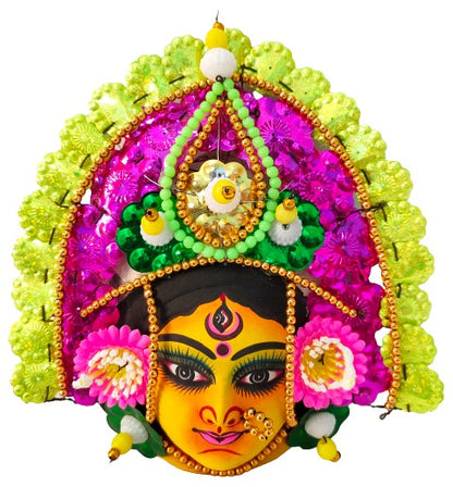 Mukherjee Handicrafts| Devi Durga Chhau Mask – Design | Handmade Durga Ma., | Decorative Showpiece & Wall Hanging, ASIN: B09FRYRYZZ