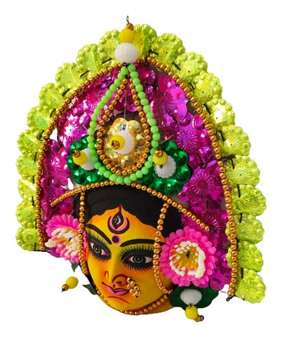 Mukherjee Handicrafts| Devi Durga Chhau Mask – Design | Handmade Durga Ma., | Decorative Showpiece & Wall Hanging, ASIN: B09FRYRYZZ