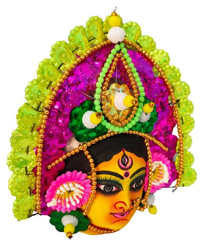 Mukherjee Handicrafts| Devi Durga Chhau Mask – Design | Handmade Durga Ma., | Decorative Showpiece & Wall Hanging, ASIN: B09FRYRYZZ
