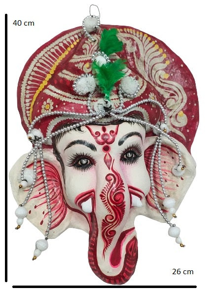 Mukherjee Handicrafts| Ganapati Bappa / Ganesha / Ganesh Chhau Mask – Design | Handmade Product | Decorative Showpiece & Wall Hanging.