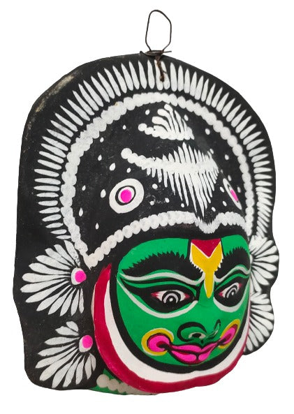 Paper Wall Hanging Mask (13 / 4 / 15 cm, Multicolour) Chhau Mask Puruliya West Bengal