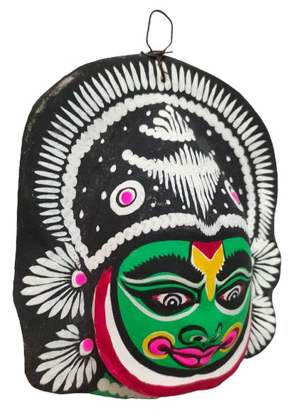 Paper Wall Hanging Mask (13 / 4 / 15 cm, Multicolour) Chhau Mask Puruliya West Bengal