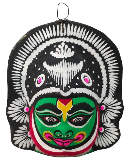 Paper Wall Hanging Mask (13 / 4 / 15 cm, Multicolour) Chhau Mask Puruliya West Bengal