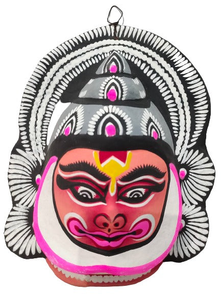 Paper Wall Hanging Mask (18 x 6 x 22 cm, Multicolour) Chhau Mask Puruliya West Bengal