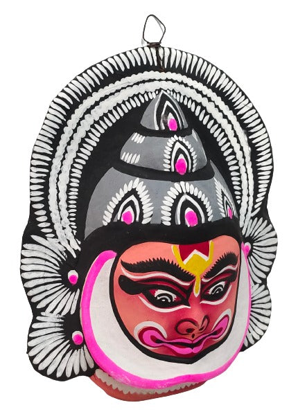 Paper Wall Hanging Mask (18 x 6 x 22 cm, Multicolour) Chhau Mask Puruliya West Bengal