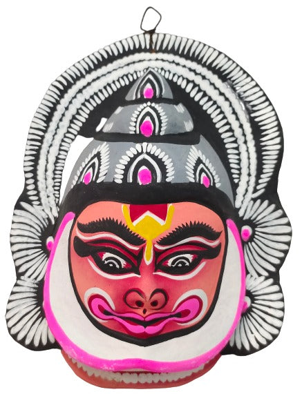 Paper Wall Hanging Mask (18 x 6 x 22 cm, Multicolour) Chhau Mask Puruliya West Bengal