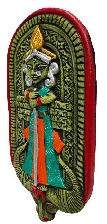 Terracotta Maa Durga Ma Dura Sherawali Maa Wall Hanging Showpiece.