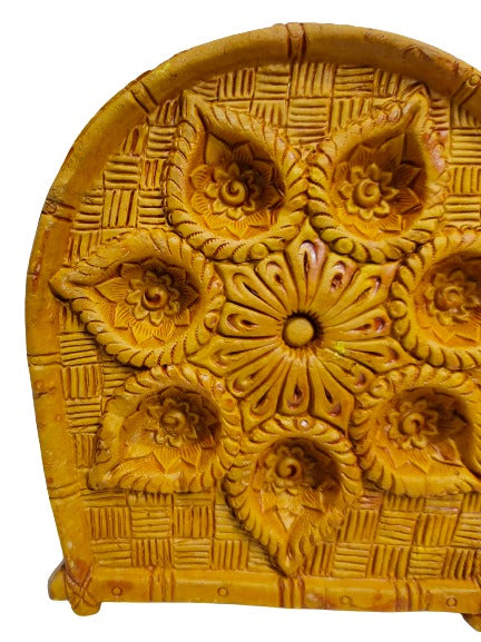 Terracotta/Earthen Clay Decorative 7 Diwali Diya Puja Tray Medium