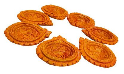 Terracotta/Earthen Clay Diya Decorative 7 Diwali Diya