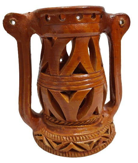 Living Room Decorative Big Terracotta Hanging Candle Holder.