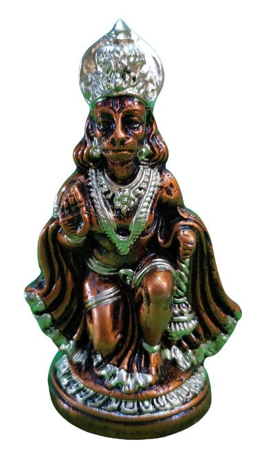 Earthenware Hanuman ji Terracotta Statue/Idol Showpiece (Multi Color, Size - Small)