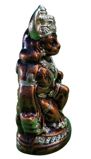 Earthenware Hanuman ji Terracotta Statue/Idol Showpiece (Multi Color, Size - Small)