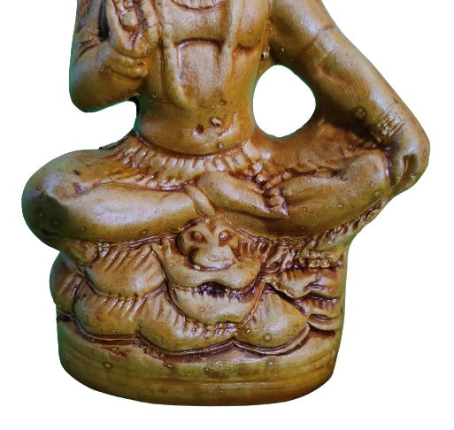 Earthenware Bholenath Shiva Statue Art Decor (Brown , Small).