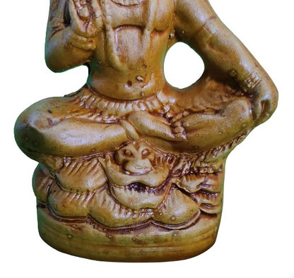 Earthenware Bholenath Shiva Statue Art Decor (Brown , Small).