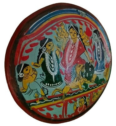 Terracotta Maa Durga Sherawali Maa Showpiece Pot Chitra Handcrafted