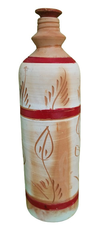 Earthenware Water Bottle I Terracotta Clay I Self Cooling I Terracotta Water Bottle.