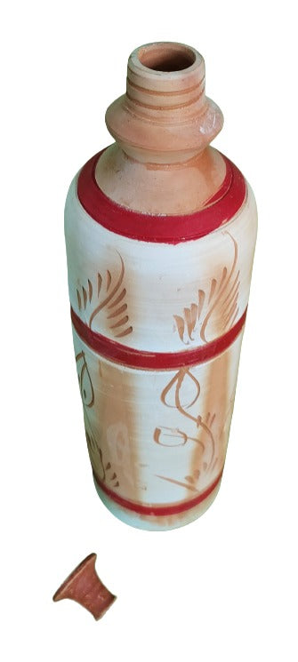 Earthenware Water Bottle I Terracotta Clay I Self Cooling I Terracotta Water Bottle.