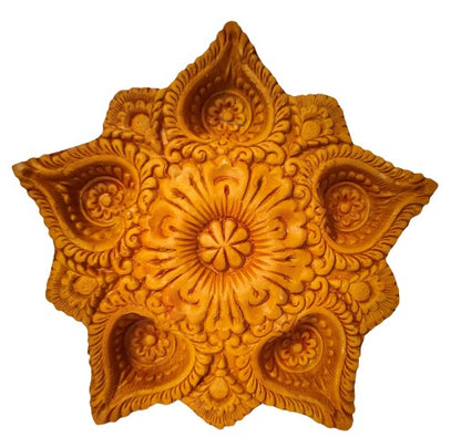 Traditional Handmade Terracotta Diya for Festive Decorations - Mukherjee Handicrafts