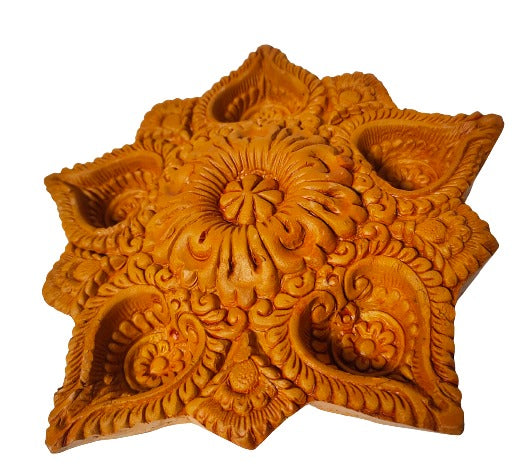 Traditional Handmade Terracotta Diya for Festive Decorations - Mukherjee Handicrafts