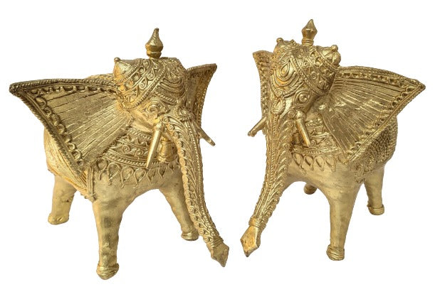 Dhokra Elephant Pair: A Unique Home Décor